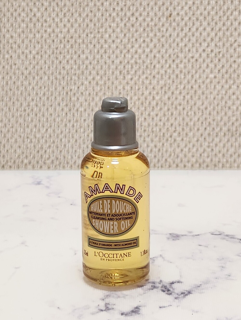 L'Occitane Amande Almond Shower Oil Body Wash Mini Travel Size 1.1oz/35mL